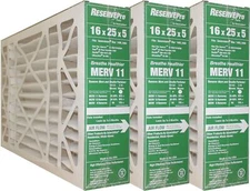 3 Pack GeneralAire #4541 MERV 11 for # GF 4511 ReservePro 16x25x5 furnace filter