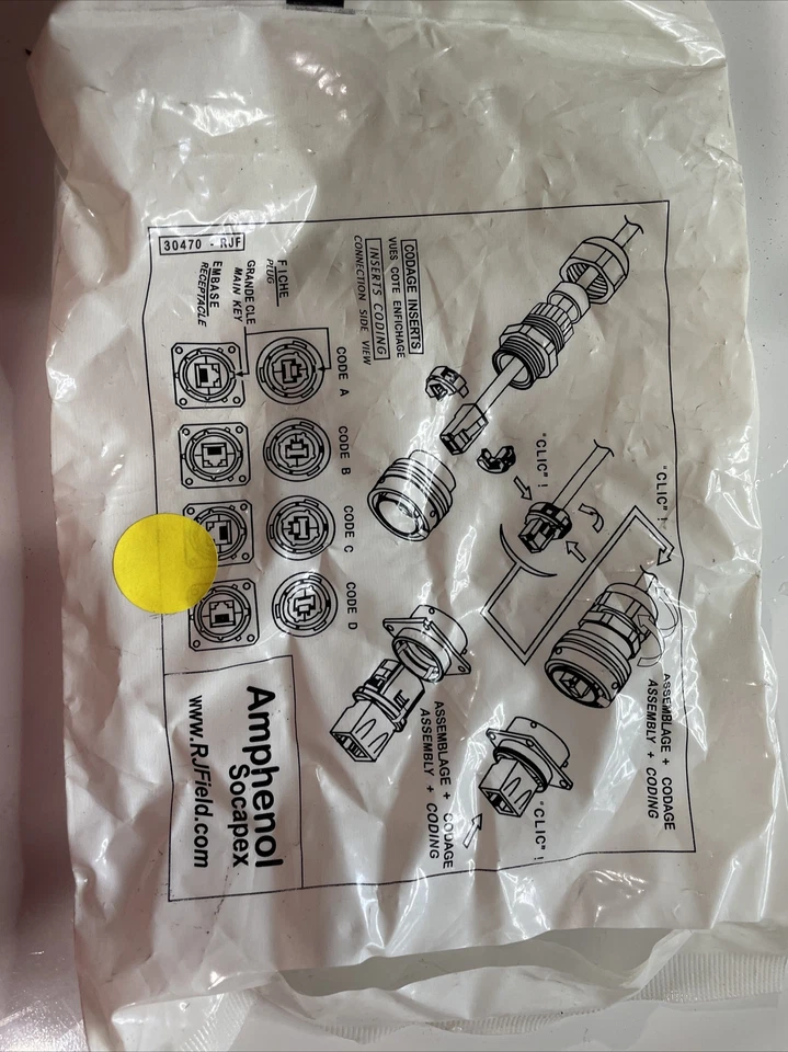 RJF6B, AMPHENOL, CONN MOD PLUG HSG RJ45 BLACK Rjf6b1415 - Image 4 of 4