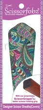 SCISSORFOBZ Designer Scissors Sheath Cover Single large Green Colorful Paisley