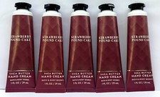 5 Bath Body Works Strawberry Pound Cake Shea Butter Hand Cream 1 FL OZ New