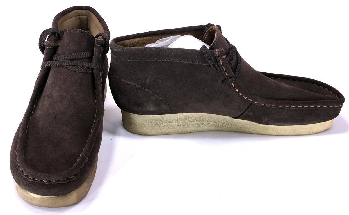 Clarks Shoes Padmore Wallabee Suede Classic Brown Boots Size 