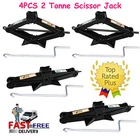 4Pcs 2 Tonne 4400lb RV Camper Scissor Leveling Jacks Trailer Stabilizer w/Handle