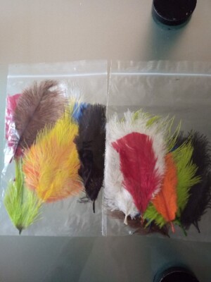 OSTRICH SPEY PLUMES/FEATHERS 2-4