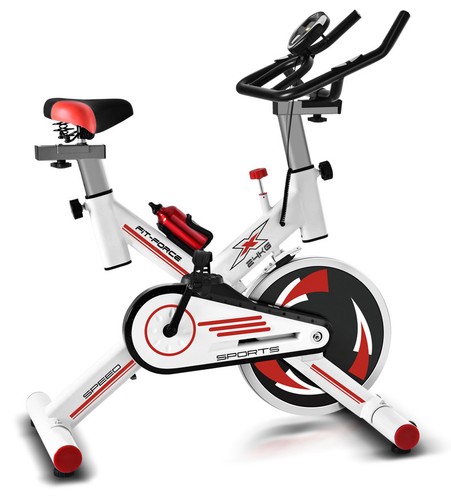 Bicicleta de spining Fit-Force Blanca con volante de inercia de 24kg |