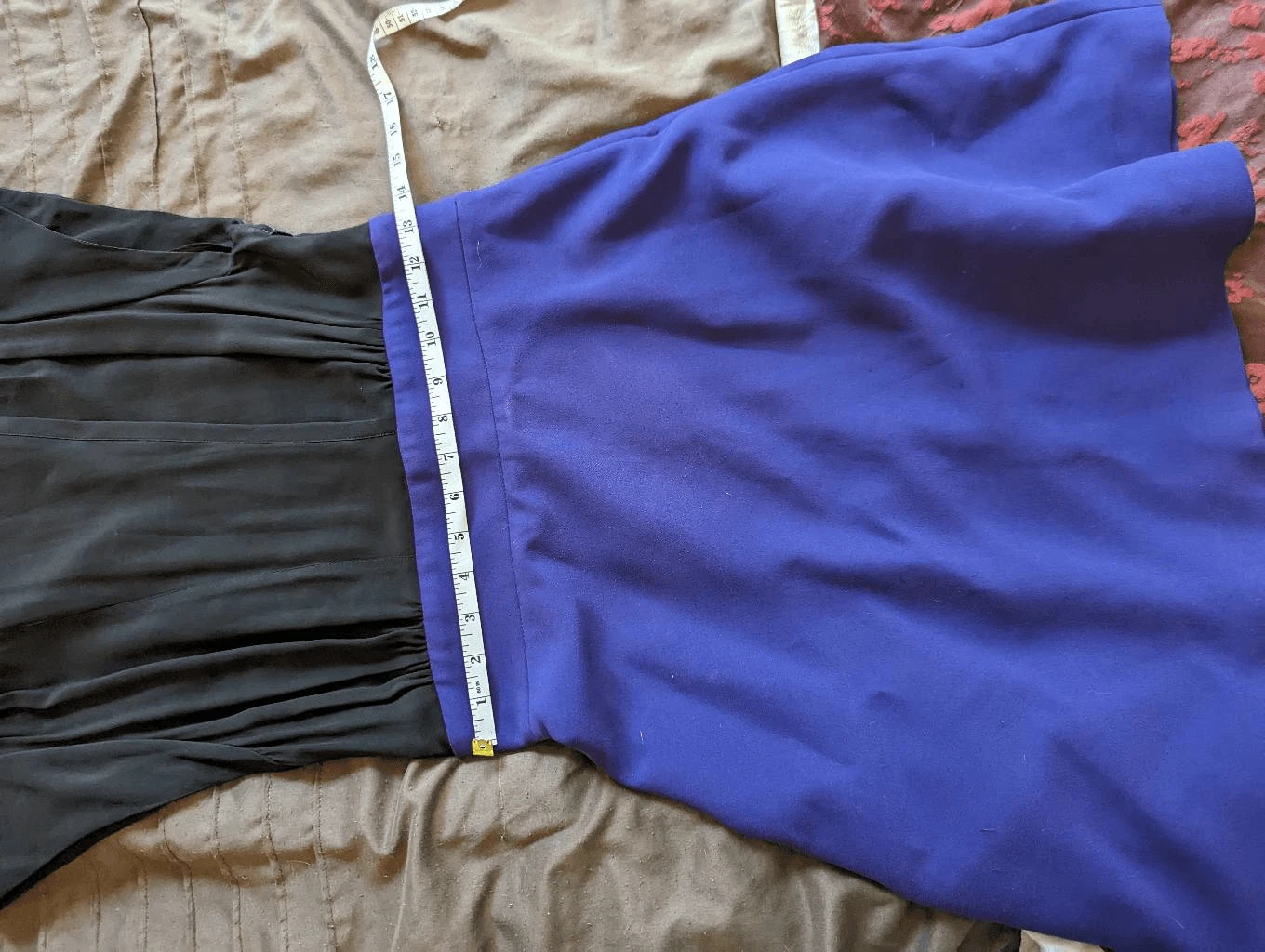 MIU MIU Mini abito Miu nero e viola seta e lana taglia 40it euc