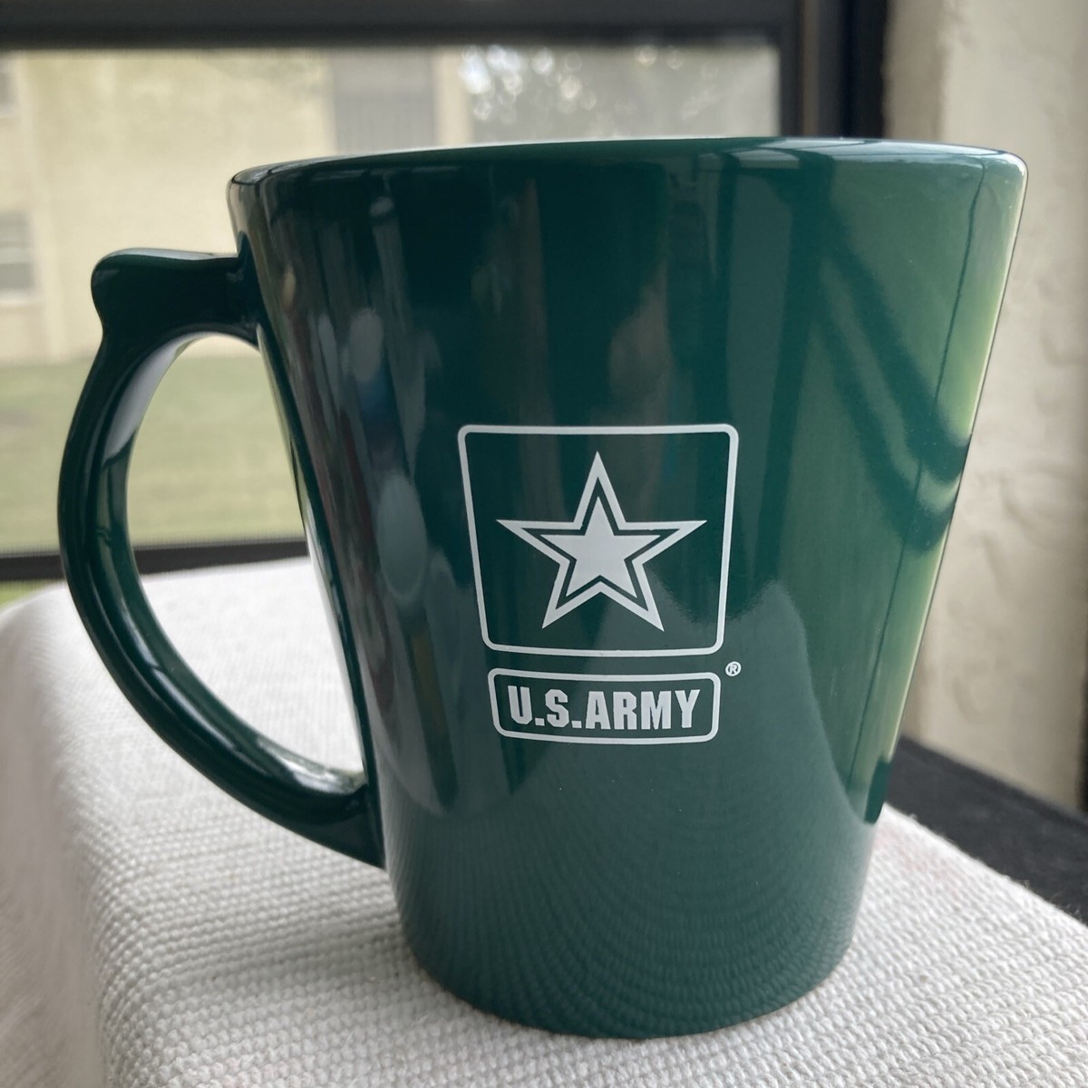 U.S. ARMY HTF GREEN 12 oz COFFEE MUG CUP w/WHITE STAR U.S. ARMY Logo NWT |  eBay