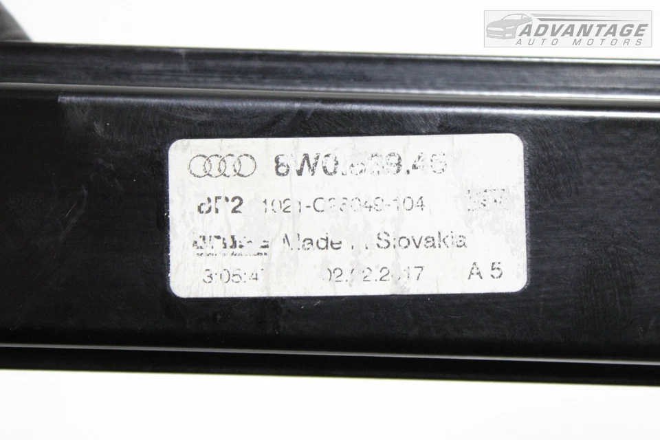 AUDI A4 QUATTRO 2017-2023 REGULADOR VENTANA PUERTA TRASERA IZQUIERDA OEM Foto 4 de 4