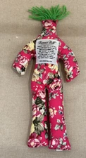Original Dammit Doll Stress Relief Funny Gift Yarn Hair Country Floral Pattern