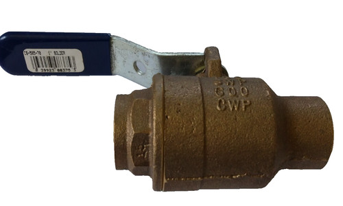 Nibco S-585-70 1" 600# Brass Full Port sweat ball valve