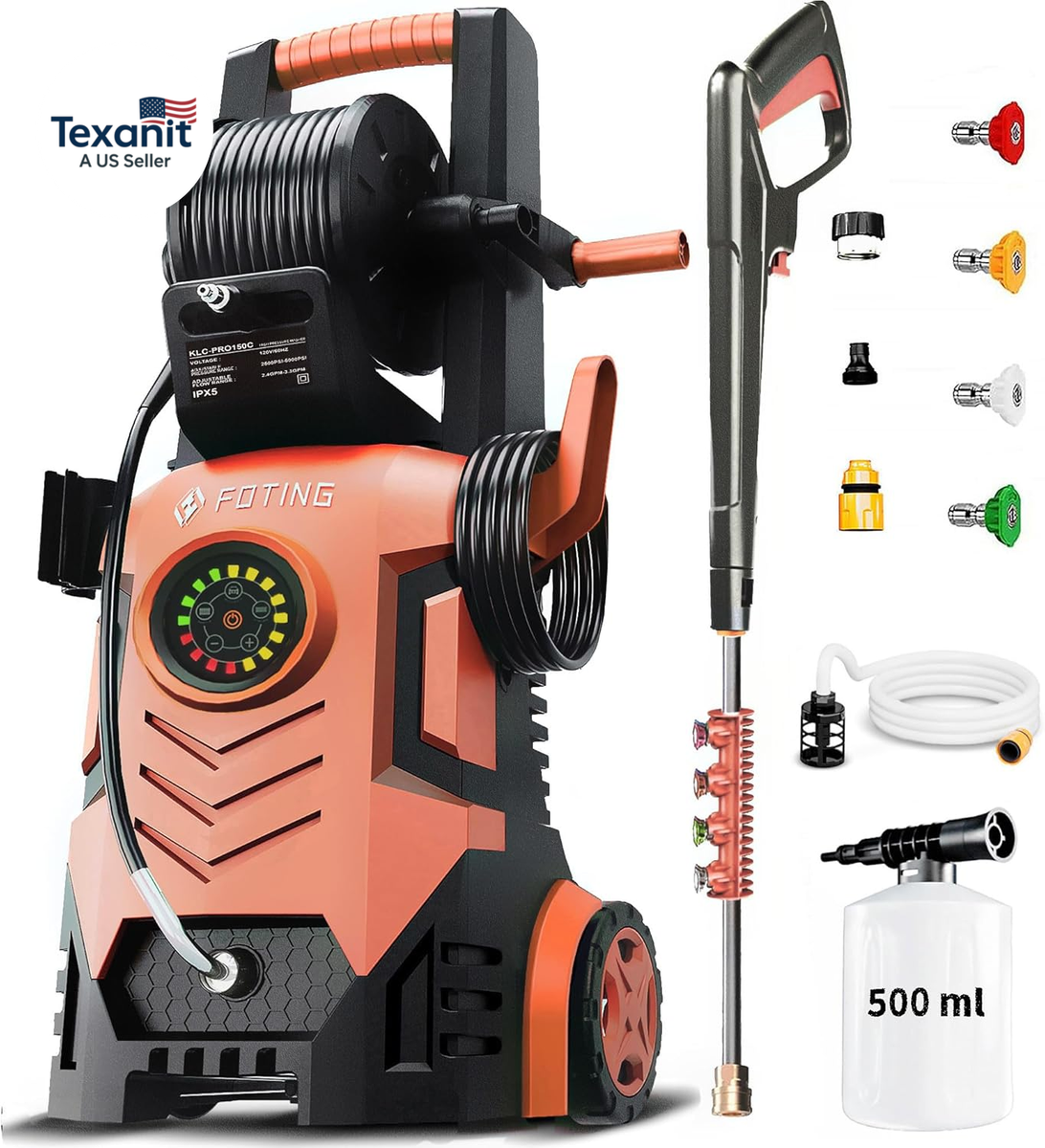 2026New Pressure Washer 5000PSI with Adj-8-Level Touch Screen, 34