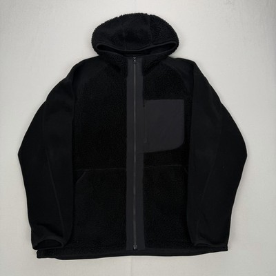 Uniqlo White Mountaineering Fleece Jacket Sherpa Borg Hooded Jumper Men s XL