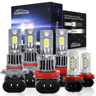 LED Headlight High Low Beam Fog Light Bulbs For Lexus RX400h 2006-2008 CANBUS 6X