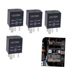 4 PCS Automotive 4-pin Waterproof Switch Starter Relay, Oil Pump Air 