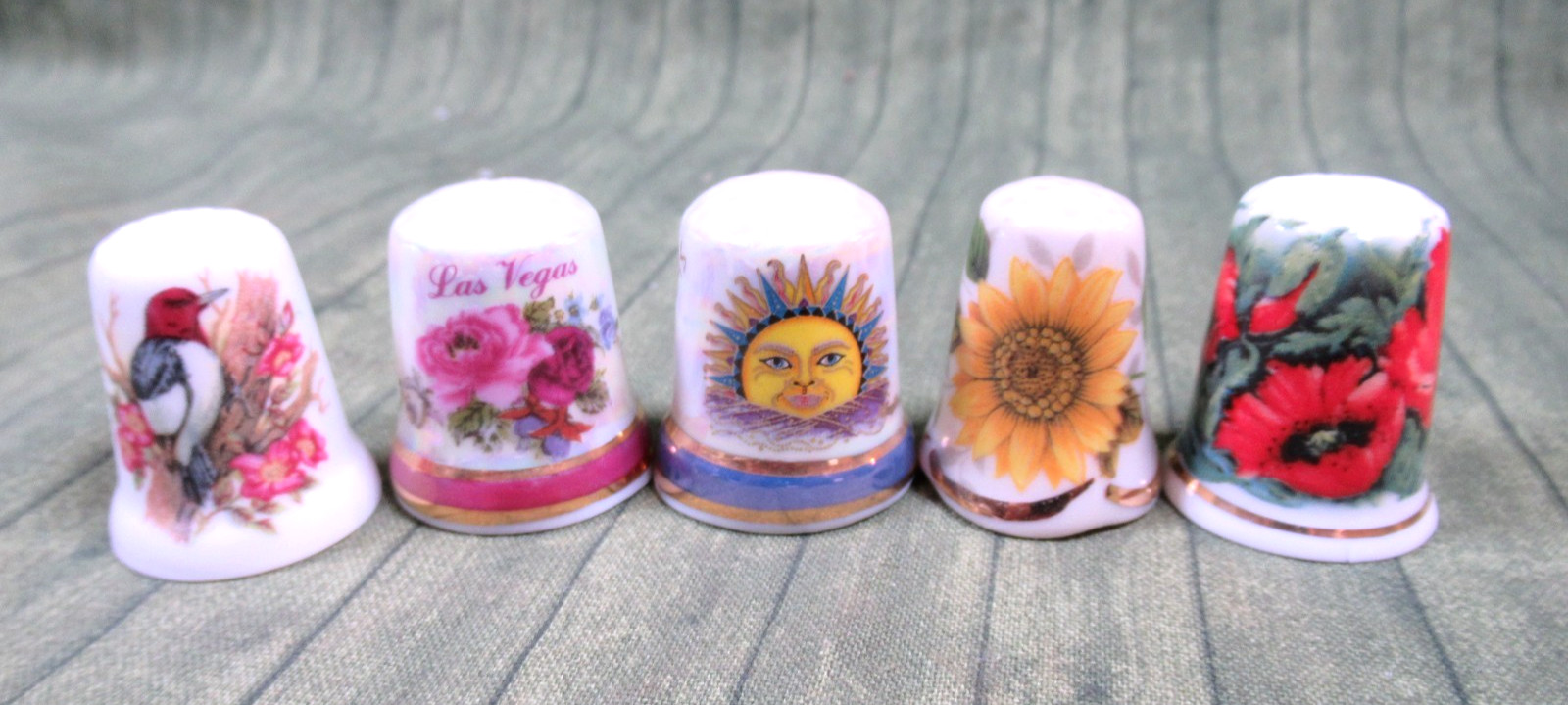 Lot of 50 Vintage Thimbles! Nice Variety!