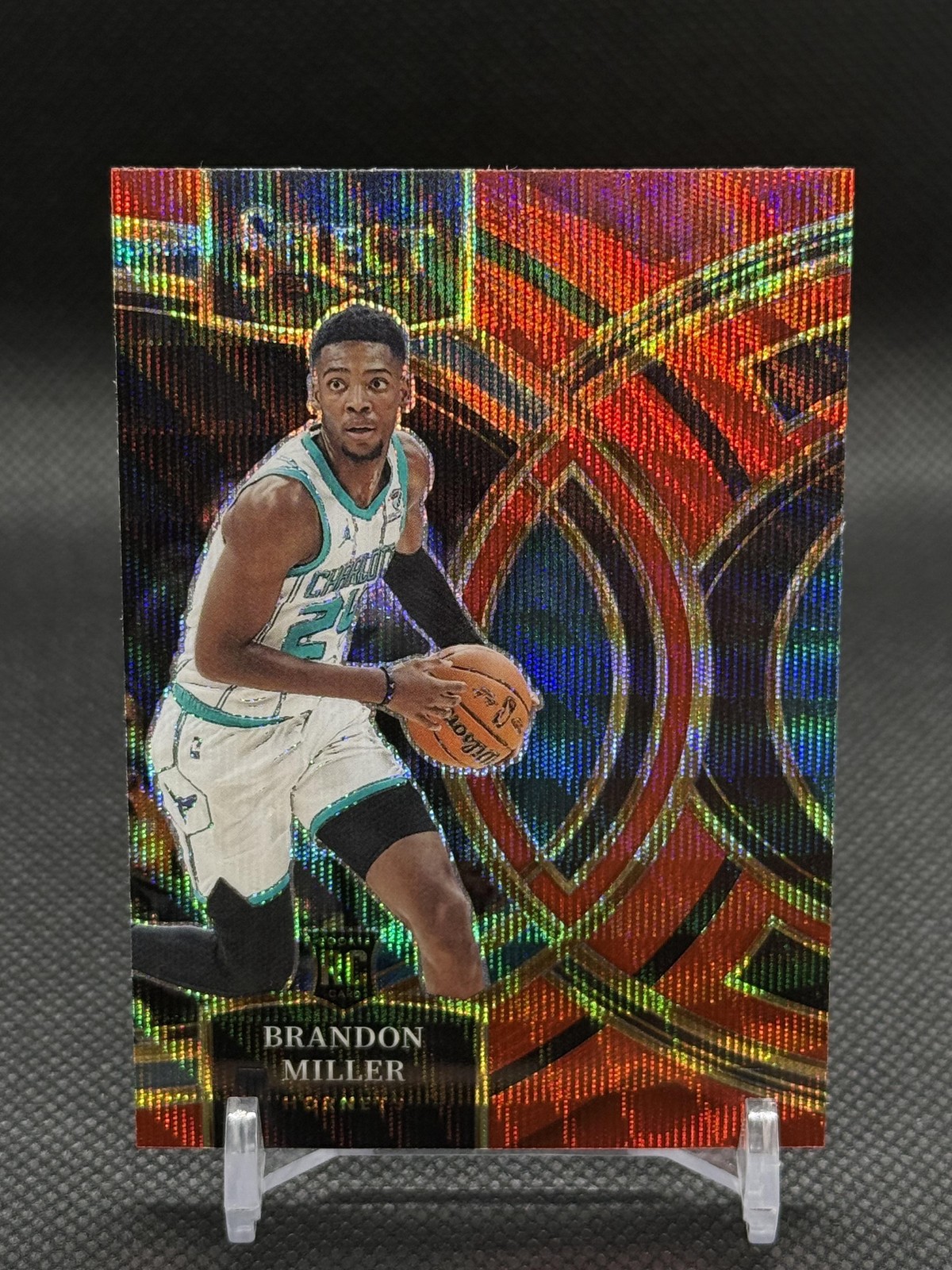 2023-24 Panini Select #130 Brandon Miller Rookie Red Wave Prizms RC