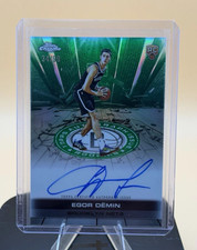 2025-26 Topps Chrome Chromographs Egor Demin Green Refractor Nets Auto 34/99 RC