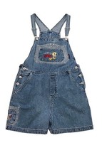 VTG Y2K Looney Tunes Tweety Denim Overall Shorts Rare WB Cell Phone Pockets XL