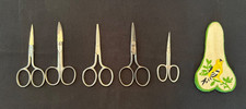 Vintage Sewing/Embroidery Scissors Lot Of 5. 3" To 4". Various Manufacturers