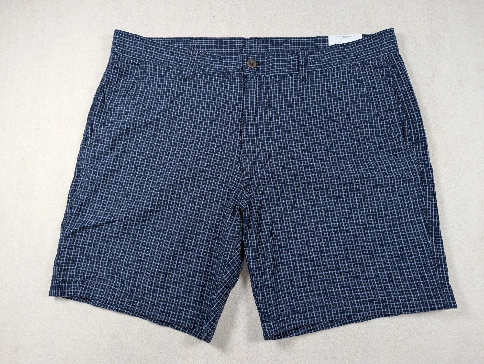 St Johns Bay - Men's - Estate Blue Check - Hiking Cargo Shorts - Size: 42