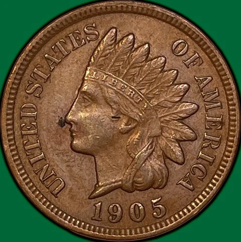 1905 Indian Head Cent Choice Extremely Fine XF+ Coin #36090