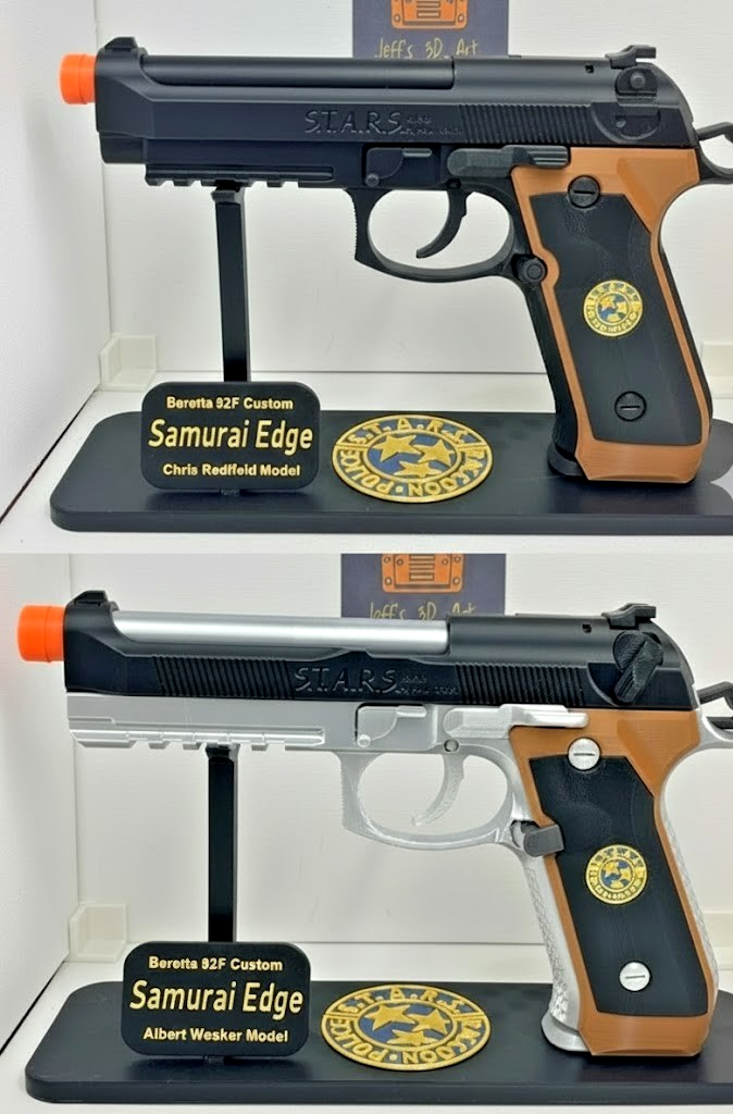 Beretta 92F Samurai Edge Resident Evil Moving Slide & Trigger 1:1