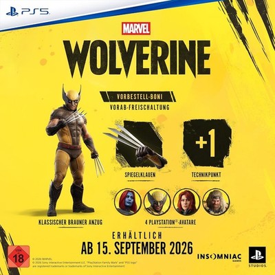 Marvels Wolverine - BONUS-DLC Anzug + Klauen + Technikpunkt (für PS5) (NEU)
