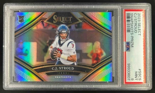 2023 Select C.J. Stroud Snapshots Silver Prizm RC #SS-CS Texans PSA 9
