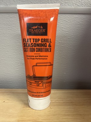 new Traeger Grill BAC731 Flat Top Griddle Seasoning & Cast Iron Conditioner 8oz