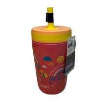 Zak Everyday Smiles Leak Proof BPA Free Antimicrobial 12 Oz Stainless Steel Cup