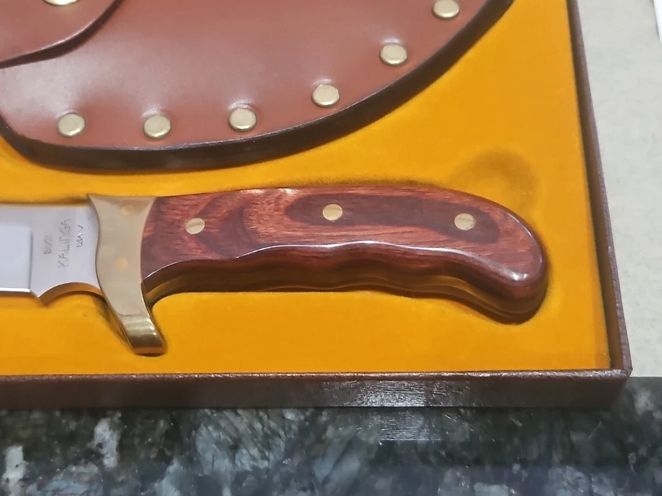 Cuchillo de hoja fija Buck Kalinga NOS con caja de papeles sin usar Foto 3 de 4