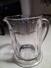 Vintage Paneled Glass Pitcher by Hazel Atlas, Ribbed Sides Heavy — photo 5