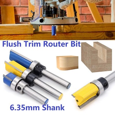 6.35mm Shank Flush Trim Router Bit Edge Treatment Grooving Router Bit & Bearing