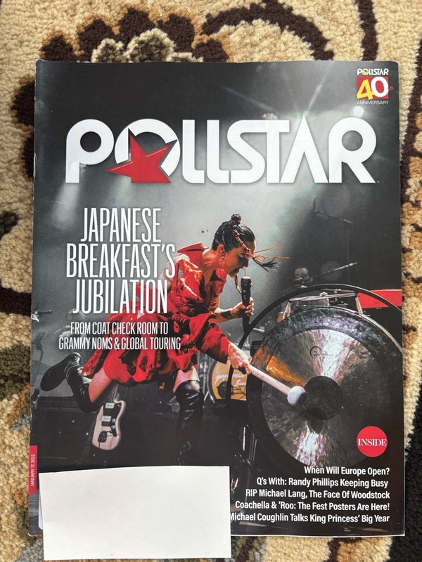JAPANESE BREAKFAST Pollstar Magazine music band RARE industry address label