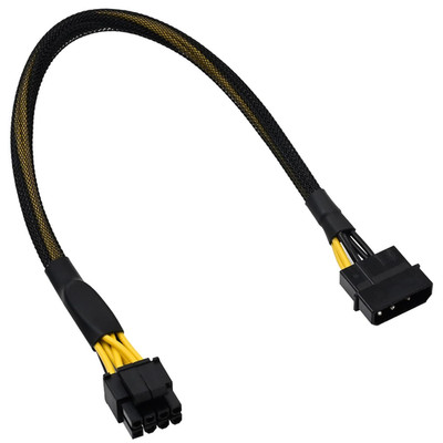 Molex to CPU 8 Pin EPS Power Cable, LP4 Molex Male to CPU 8 Pin (4+4) EPS-12V Ad