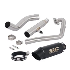Full System Muffler Exhaust Front Pipe For CF-Moto 300NK 300SR 300SS 250SR Black
