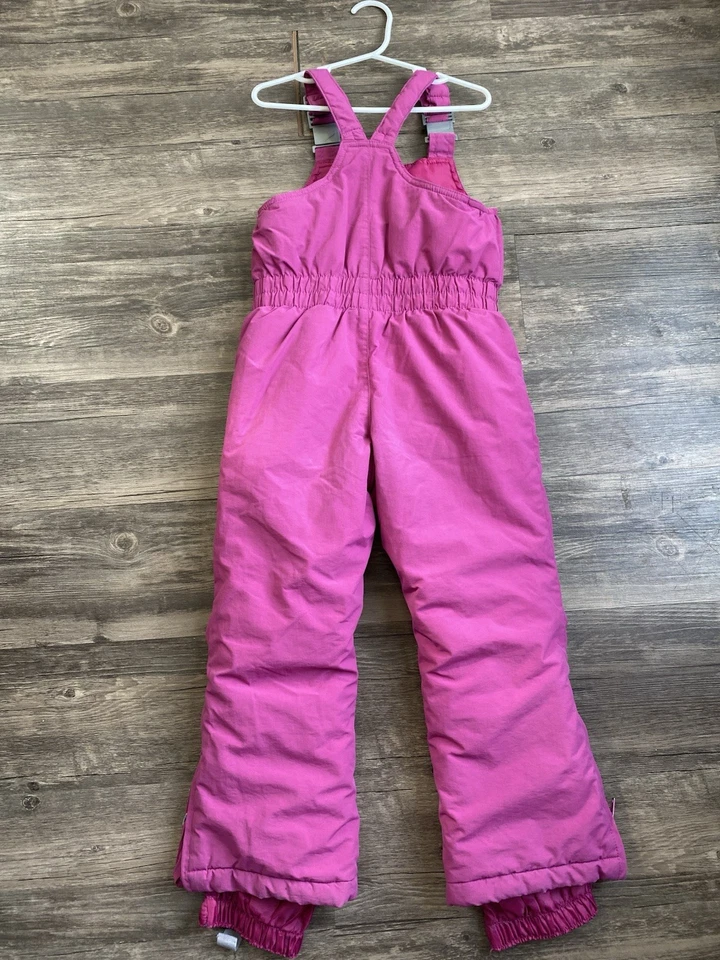 Athletech Girl’s Pocket Overall Pink Winters Snow Pant Size 4-5 — 第 2/4 张图片