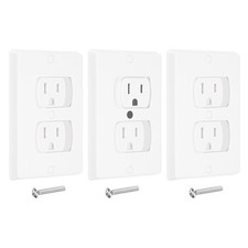 3 Pack Outlet Covers, Plug Covers Self-Closing Safety Proof Outlet Cover White