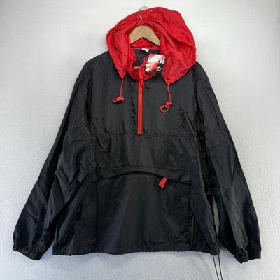 Vintage Marlboro Jacket Men's XL Black red Packable Windbreaker Anorak 90s NEW