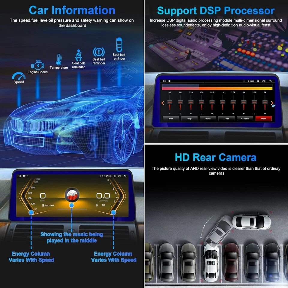 12.3” CarPlay 64G Android 14.0 Autoradio GPS Navi für BMW X5 E70 X6 E71 CCC - Bild 4 von 4