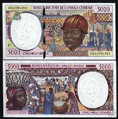 Central African States Congo 5000 francs 2000 P-104Cf UNC