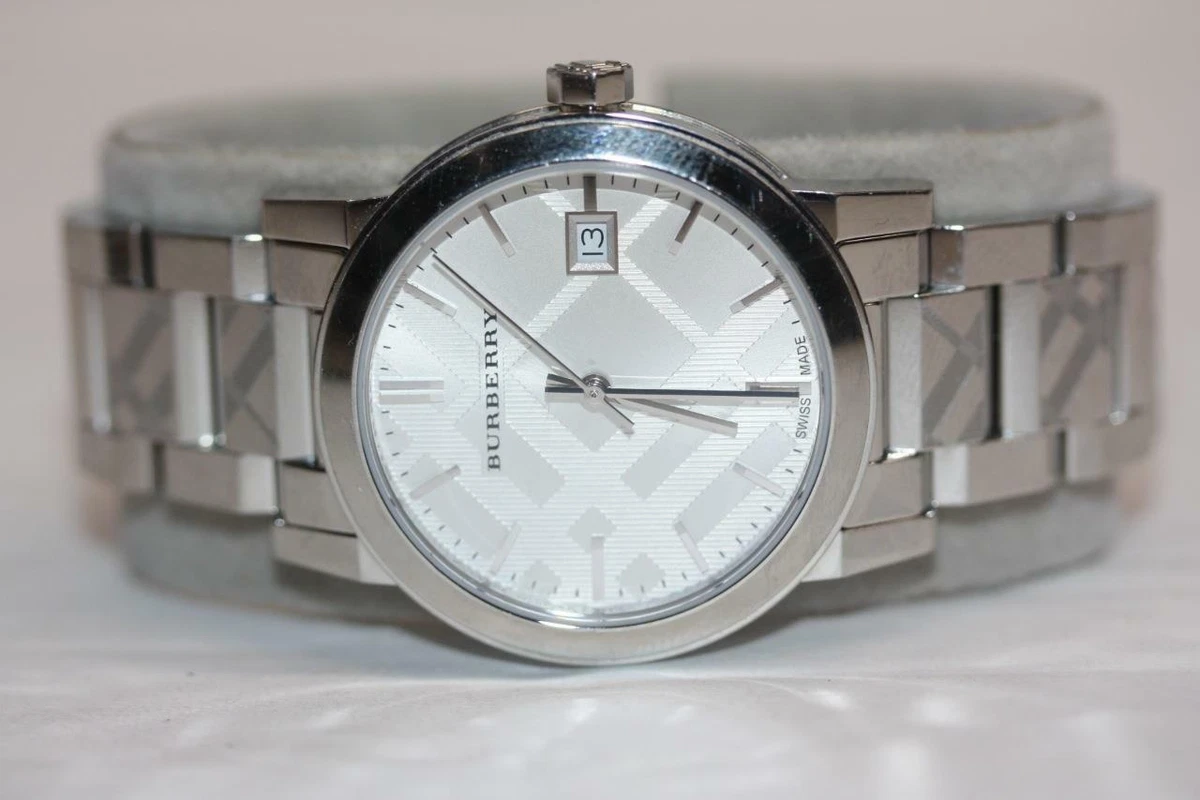 Women s Burberry Watch The City BU9144 Silver Dial Stainless Steel Swiss Quartz