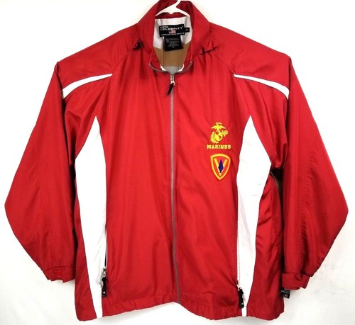 Celebrity American Team Sports Red White Football Jacket Mens Pro Sz XL  Marines