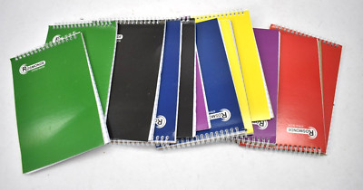 Lot of 12 Steno Books Spiral Bound Assorted Colors 6