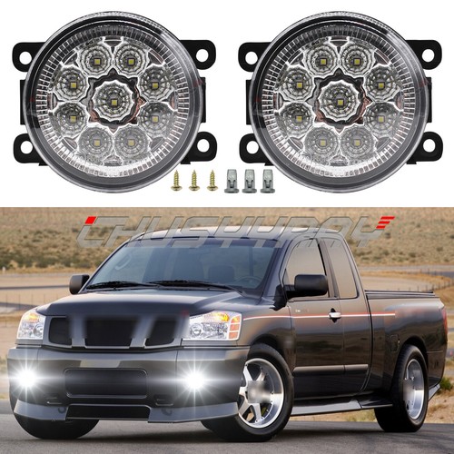Fog Lights For 04-15 Nissan Titan Bumper Driving Lamps Clear Lens Pair