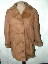 Vtg Sheepskin Warehouse Lamb Skin Winter Coat Size 16-18 46in Chest