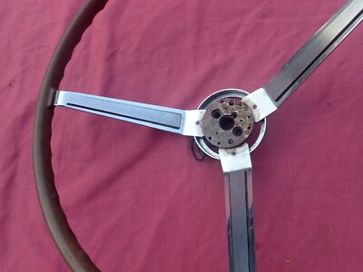 1964-67 MoPar simulated woodgrain steering wheel, nice! 2530250