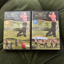 Roger Fredericks 2 DVD Lot Reveal Secrets Golf Swing Flexibility Fundamentals