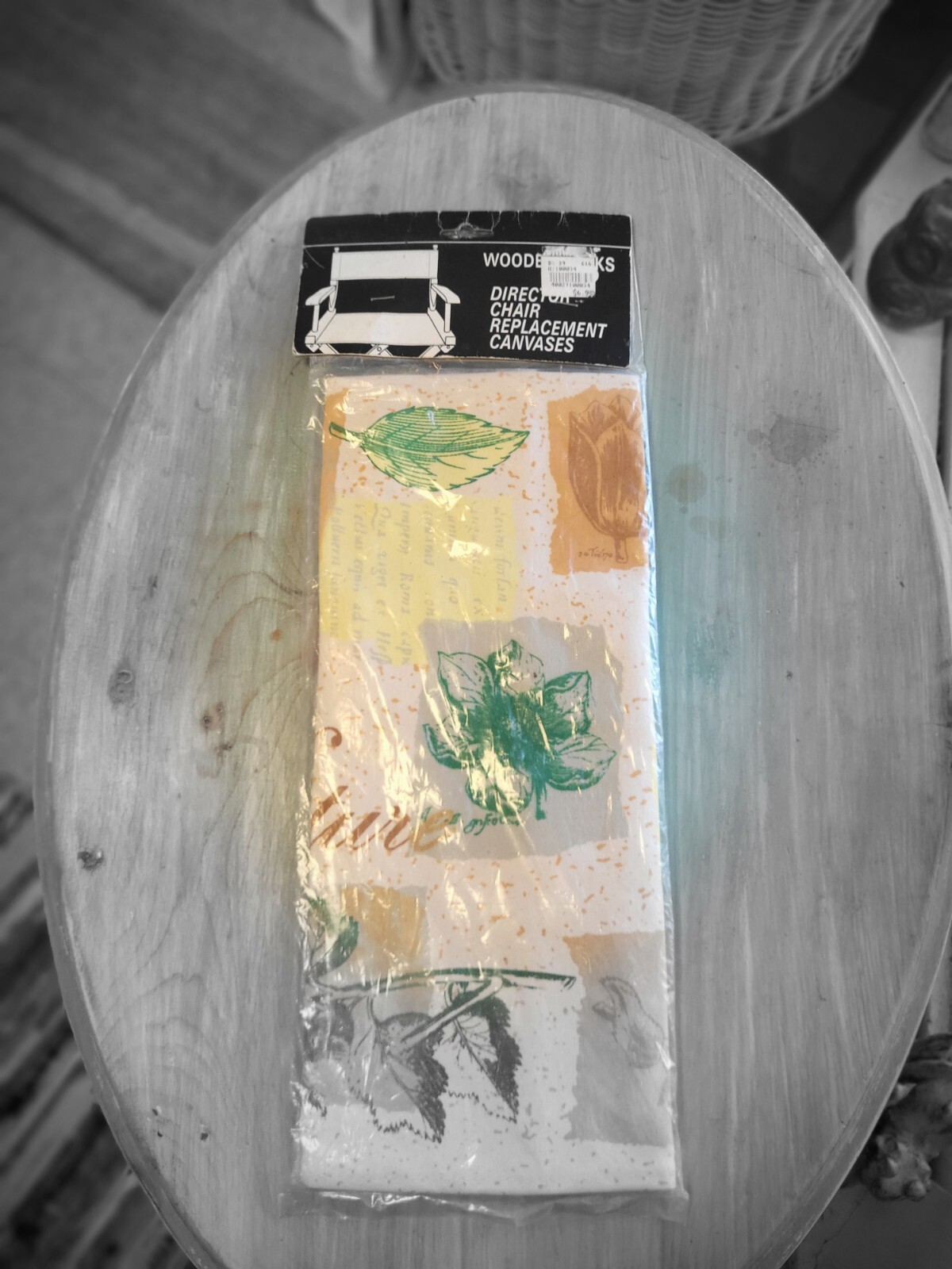 New Vintage Floral Directors Chair Replacement Seat & Back Wooden Works Mint eBay