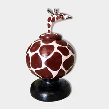 Wooden Hand Carved Animal Themed Sugar Dish