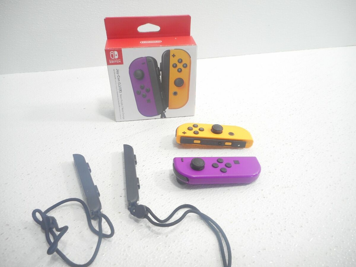  Nintendo Joy-Con (L/R) - Neon Red/Neon Blue : Video Games